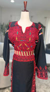 Black and Red Thoub Zunnar Sitty