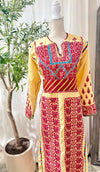 Red and Cream Thoub Zunnar Sitty