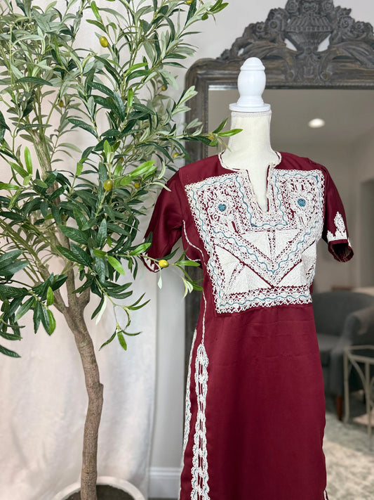 Short Sleeve Burgundy Zunnar Sitty