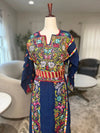 Floral Navy Thoub Zunnar Sitty