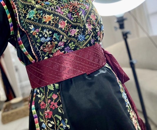 Burgundy Tassel Belt Zunnar Sitty