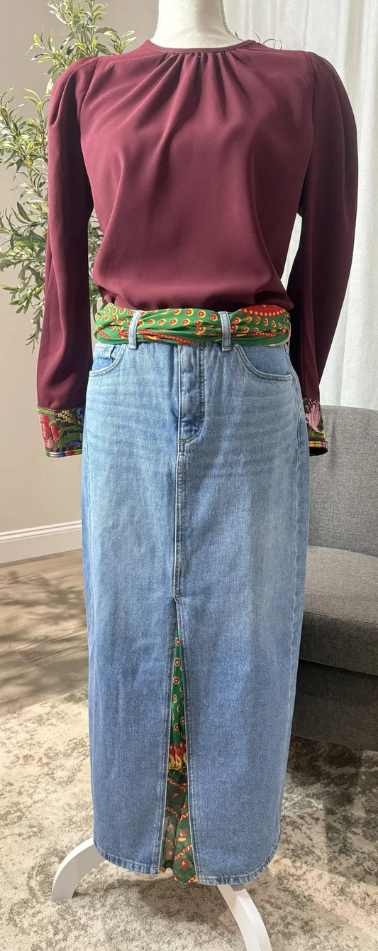 Sitty Scarf Denim maxi Zunnar Sitty