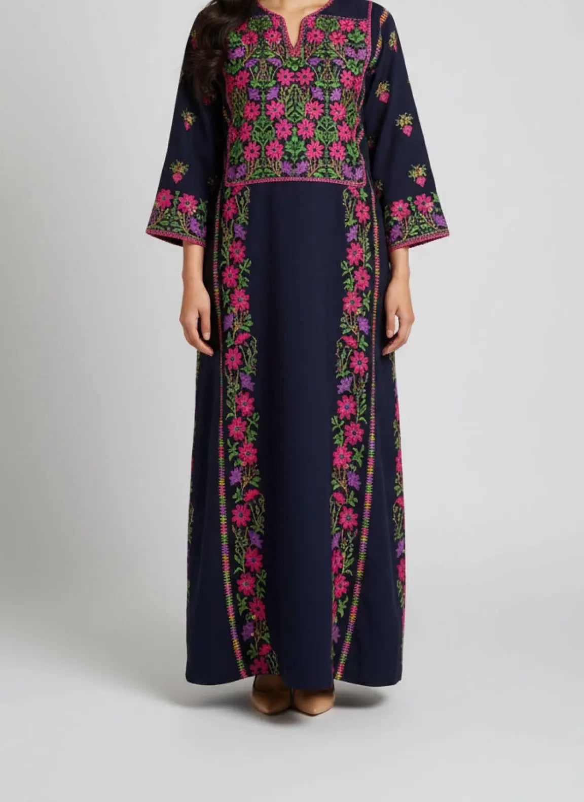 Blue and Pink Thoub Zunnar Sitty