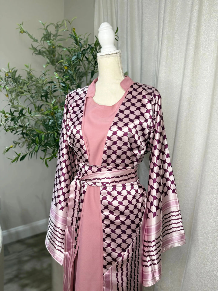 Satin Kuffiya Abaya