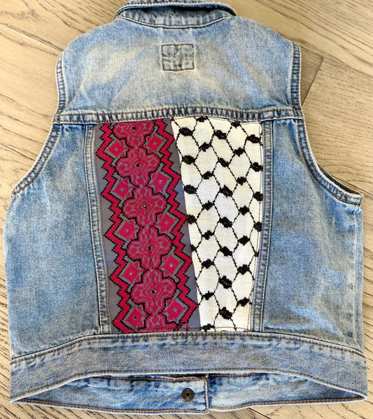 Kuffiya Tatreez Denim Zunnar Sitty