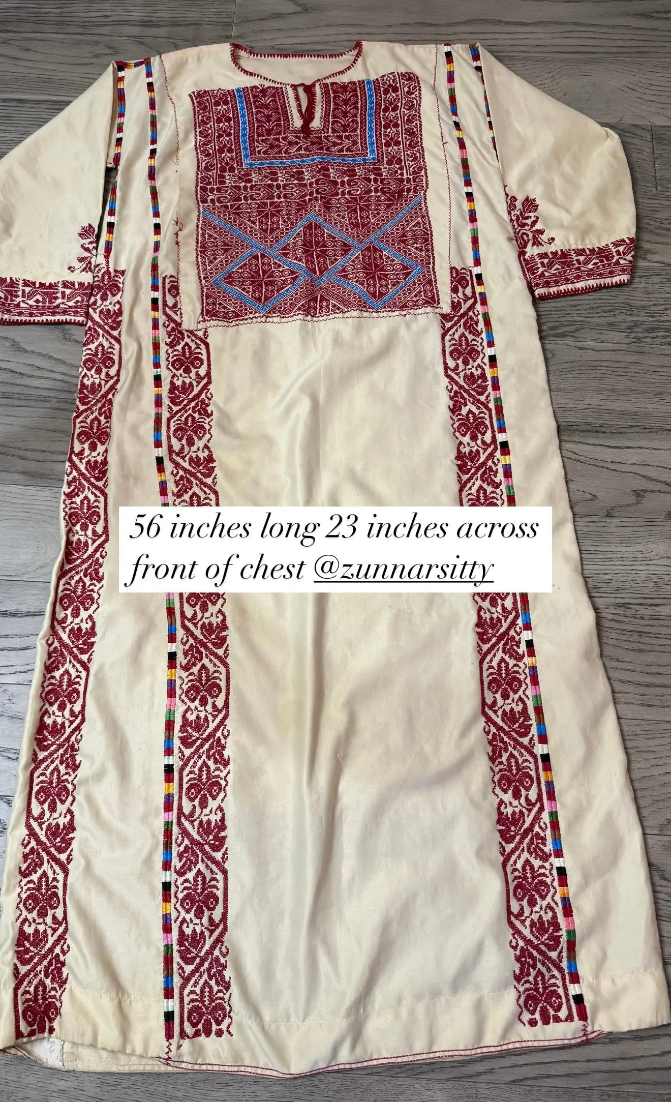Red And Cream Tjoub Zunnar Sitty