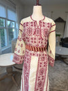 Red and Cream Thoub Zunnar Sitty