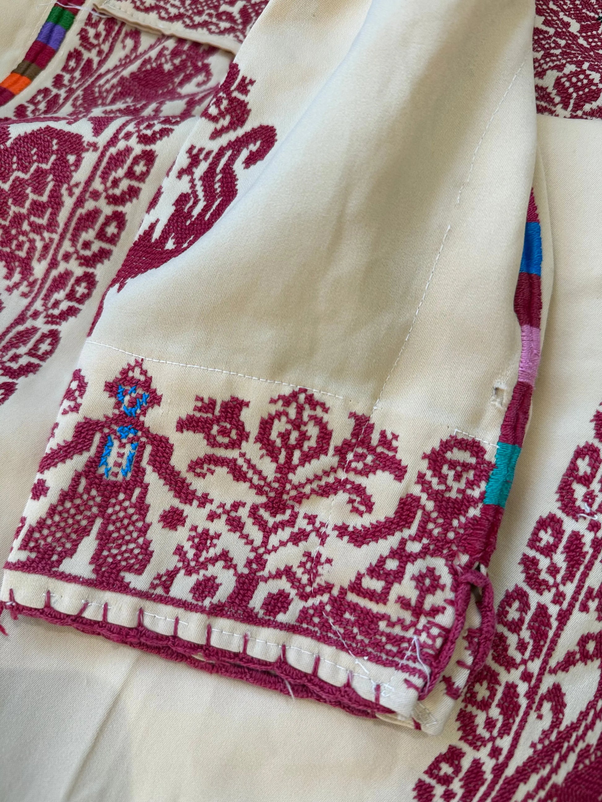 Tan and Red Thoub Zunnar Sitty