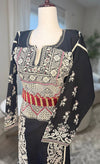 Black and Cream Thoub Zunnar Sitty