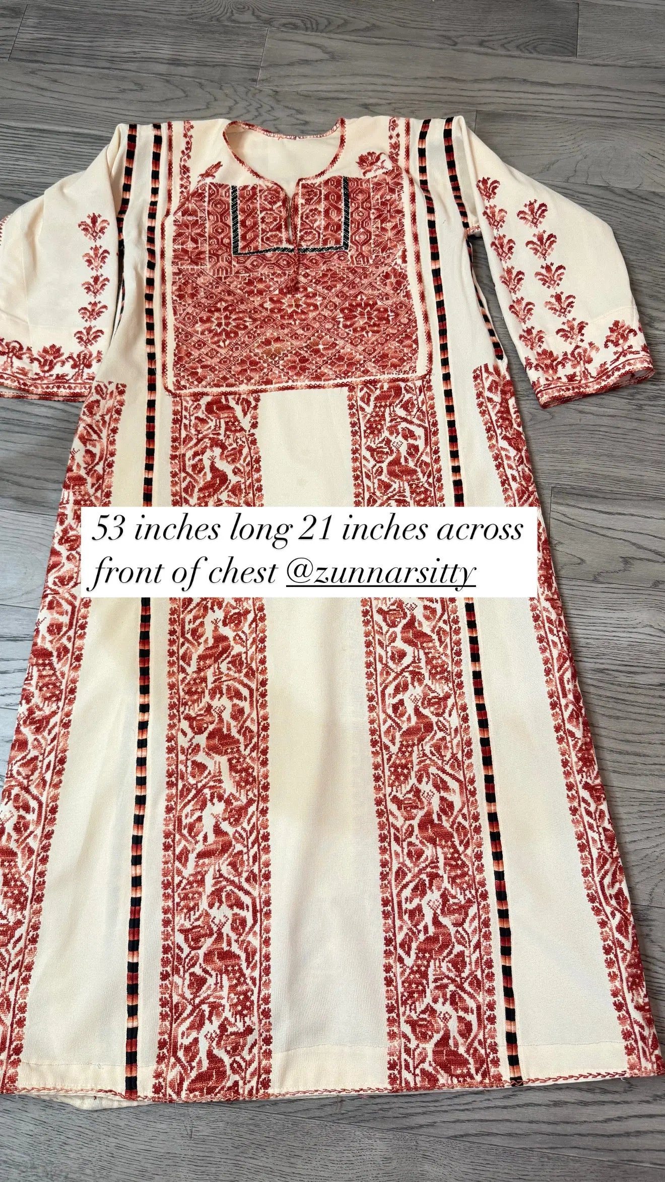 Cream and Brown Thoub Zunnar Sitty
