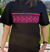 Black and pink Tatreez Tee Zunnar Sitty