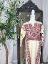 Cream and Red Thoub Zunnar Sitty