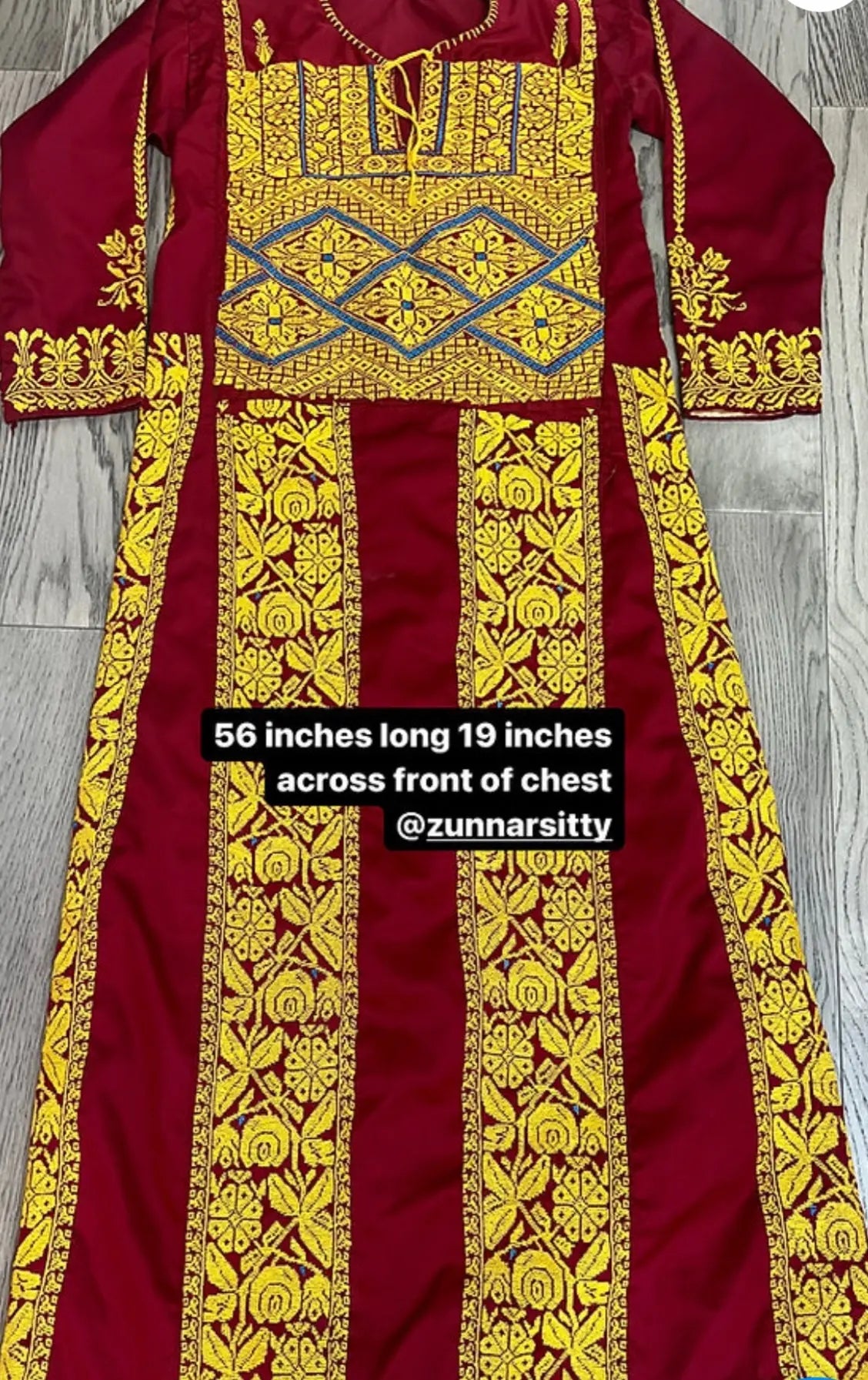 Burgandy Thoub with Tassle - Zunnar Sitty