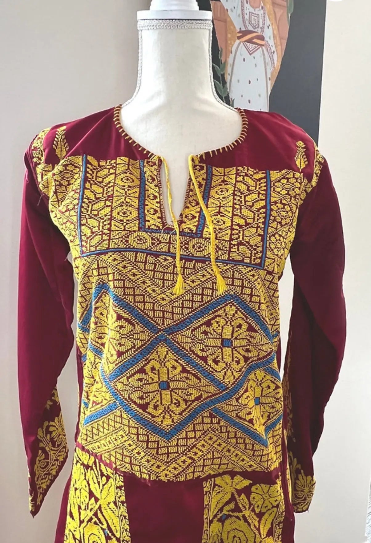 Burgandy Thoub with Tassle - Zunnar Sitty