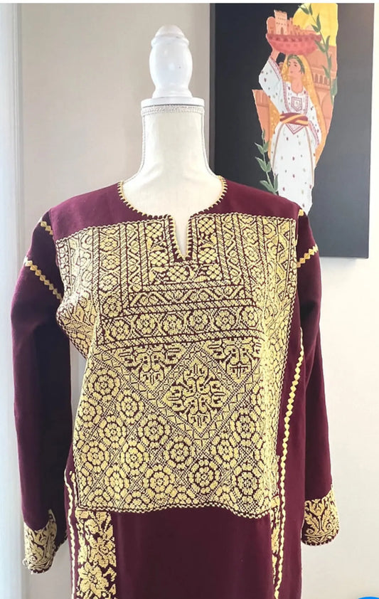 Burgundy Thoub - Zunnar Sitty