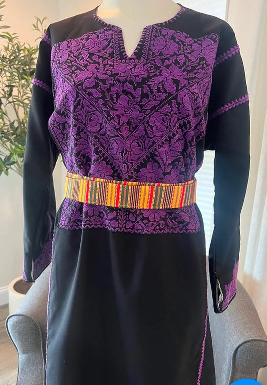 Black and Purple Thoub - Zunnar Sitty