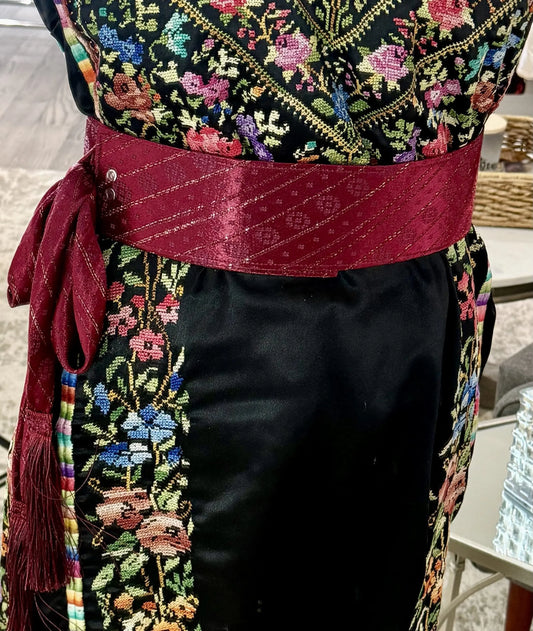 Burgundy Tassel Belt Zunnar Sitty