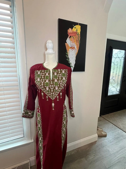 Burgandy Thoub - Zunnar Sitty