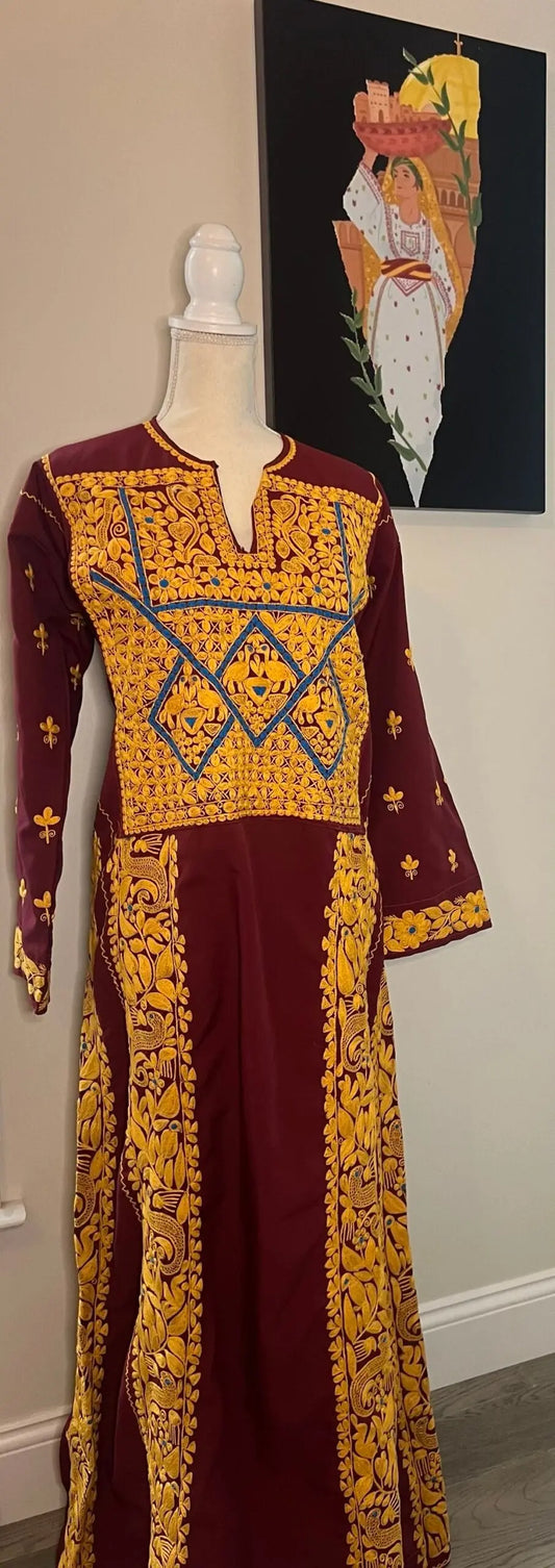 Burgundy Thoub - Zunnar Sitty