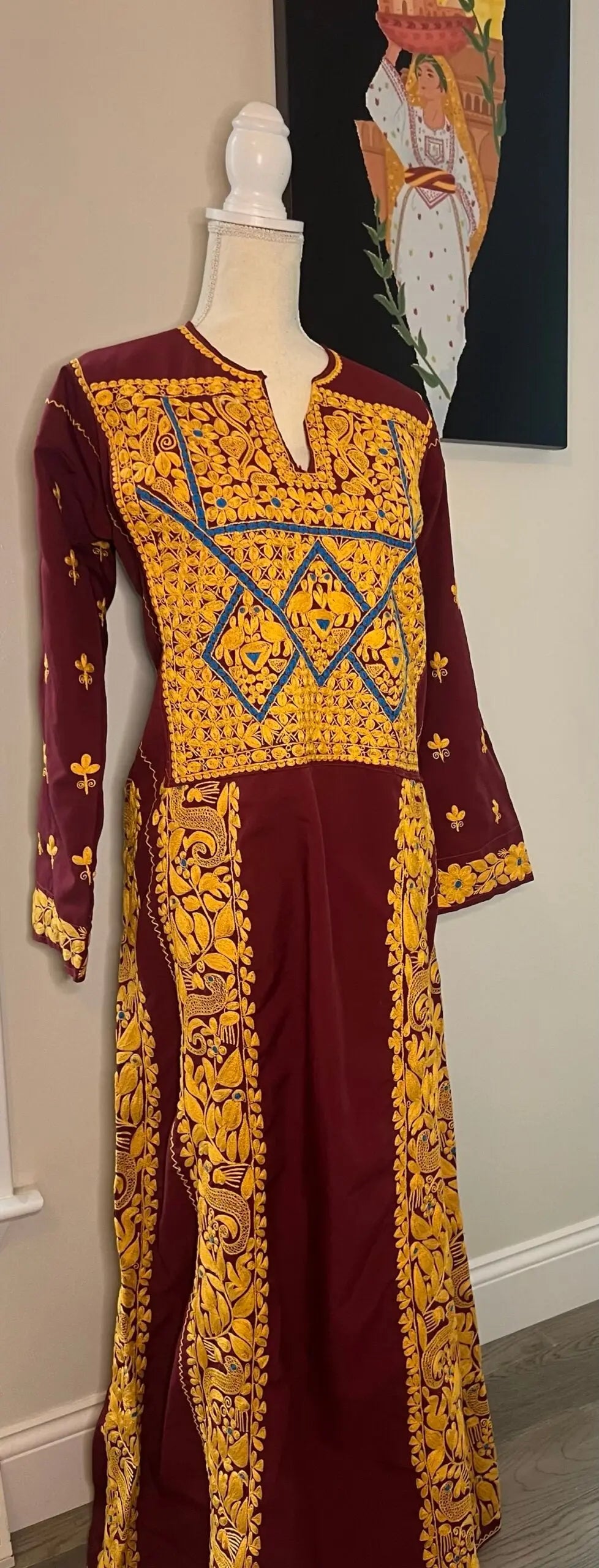 Burgundy Thoub - Zunnar Sitty