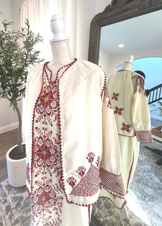 Tatreez Cream Vest - Zunnar Sitty