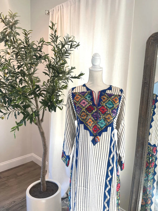 Blue and White Thoub - Zunnar Sitty