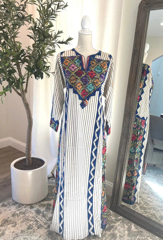 Blue and White Thoub - Zunnar Sitty